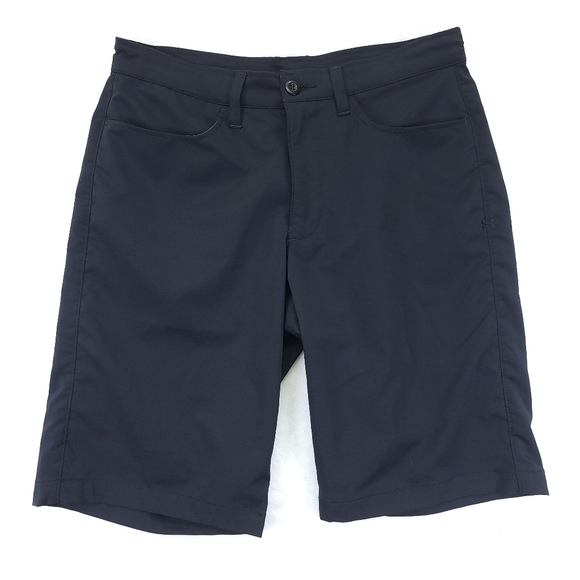Under‎ Armour Shorts Mens 32 Black Solid Heatgear 9" Inseam Golf Casual Chino - Picture 2 of 6
